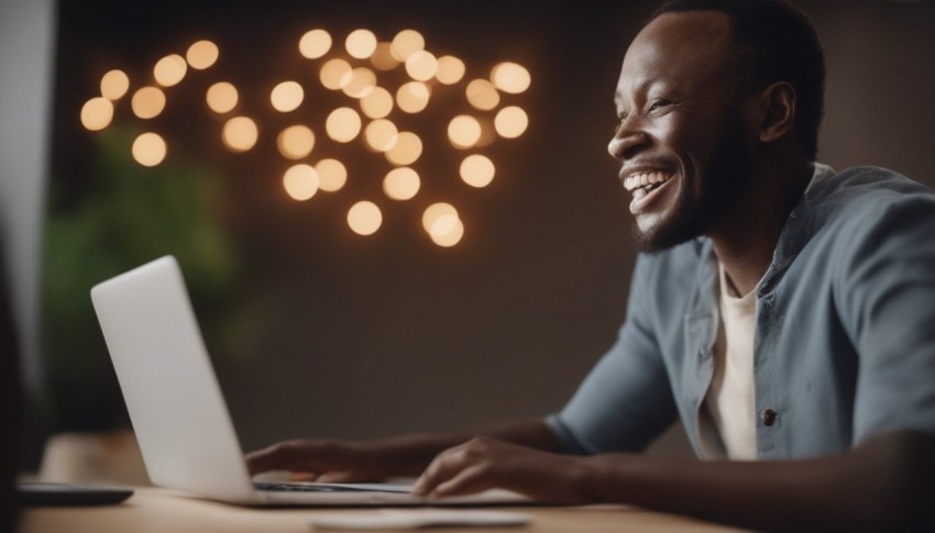A photo of a happy african customer using sakuraho (13)